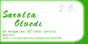 sarolta olvedi business card